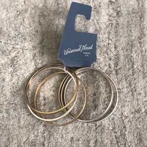 Silver and gold bracelet set